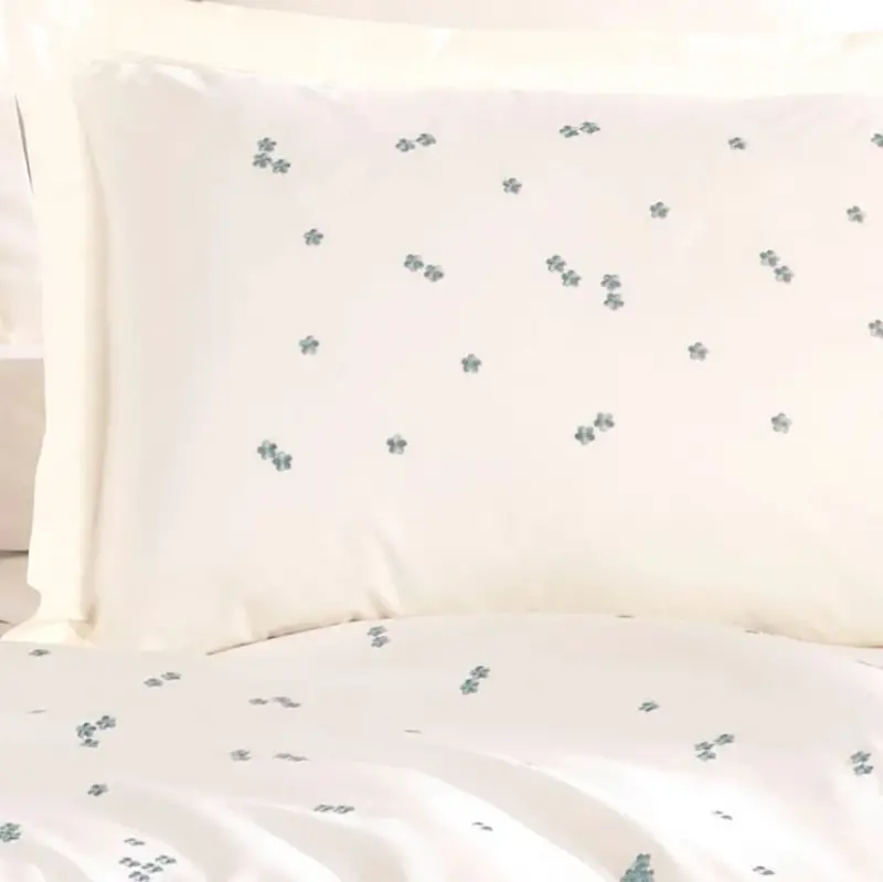 Hobby Двойной комплект постельного белья Poplin Premium с вышивкой Spring Cream - 3