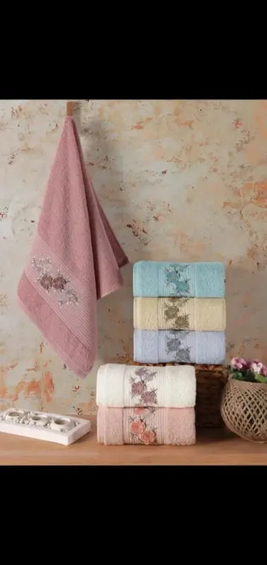 Hobby Emily Style 4 6lı Havlu 50x90 Asorti - NEVRESIMDUNYASI