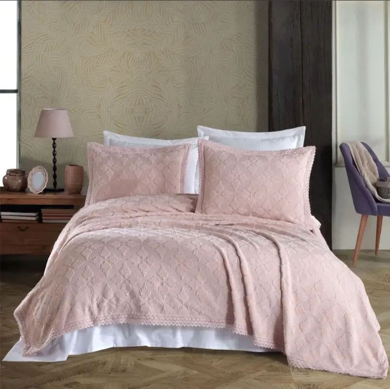 Hobby Hera Bedspread Double King Salmon - 1