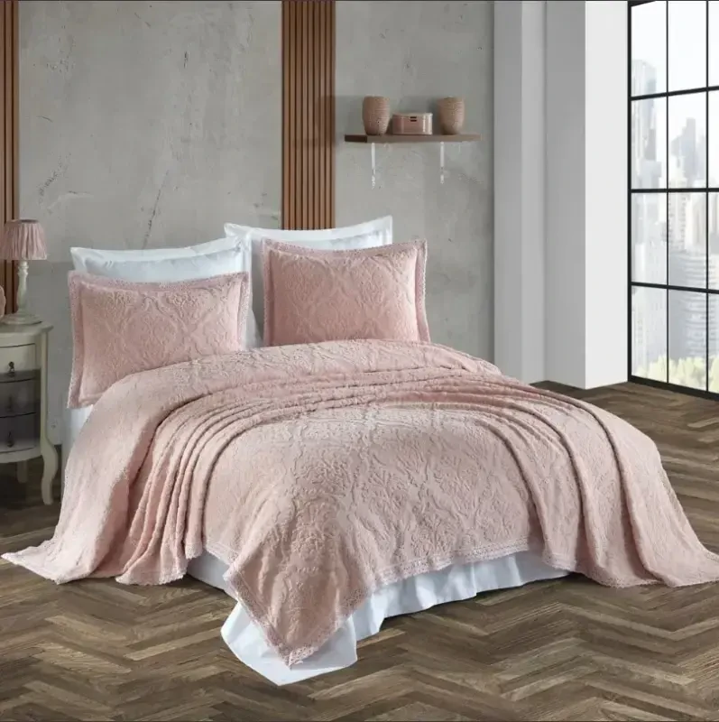 Hobby Hera Bedspread Double Royal Salmon - 1