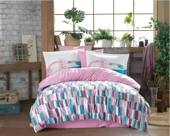 Hobby Kingsize Poplin Duvet Cover Mikado Pink - 1
