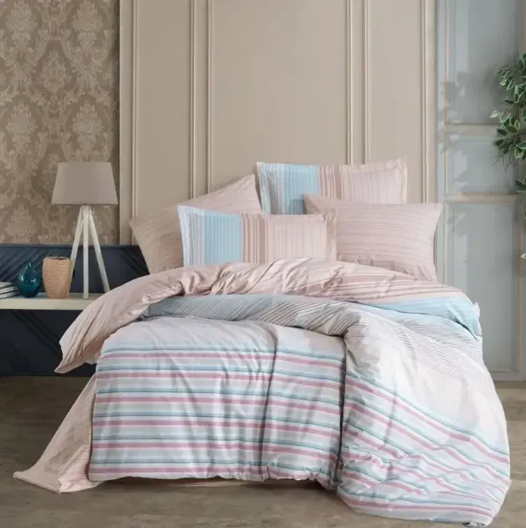 Hobby Kingsize Poplin Duvet Cover Trella Turquoise - 1