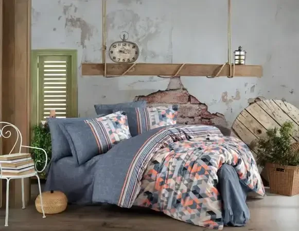 Hobby Kingsize Poplin Nevresim Arella Oranj - NEVRESIMDUNYASI