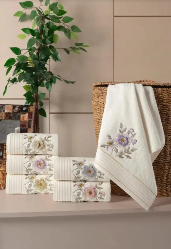 Hobby Liva Style 2 6lı Havlu 50x90 Asorti - 1