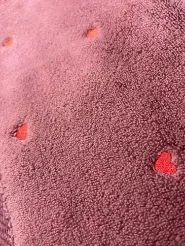 Hobby Lubow Love Fuchsia Qizil Nakshli 70x140 6'li Sochiqlar To'plami - 3