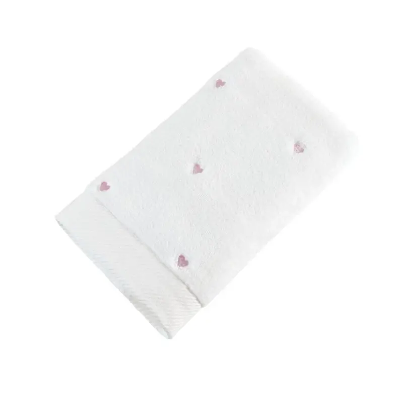 Hobby Lubow Love White Embroidered Powder 50x90 6-Piece Towel Set - 2