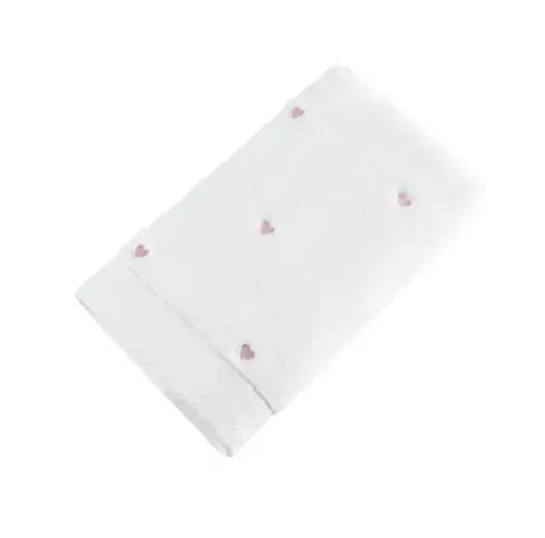 Hobby Lubow Love White Embroidered Powder 50x90 6-Piece Towel Set - MODAZONE (1)