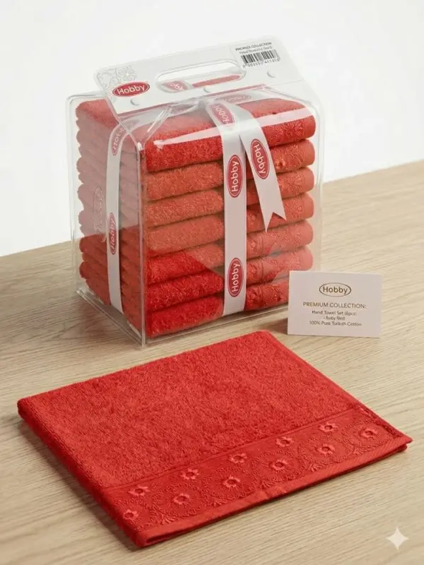 Hobby Rainbow 30X50 Set of 10 Kitchen Towels Red - 1