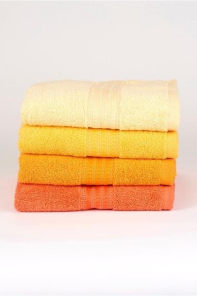 Hobby Rainbow 4 Pack 50x90 Towel Set Yellow - 5