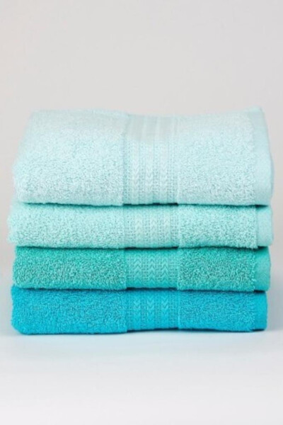 Hobby Rainbow 4-Piece 50x90 Towel Set Aqua Green - 10