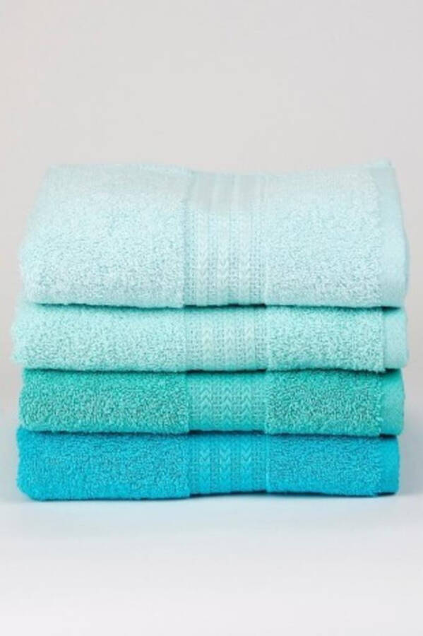 Hobby Rainbow 4-Piece 50x90 Towel Set Aqua Green - 10