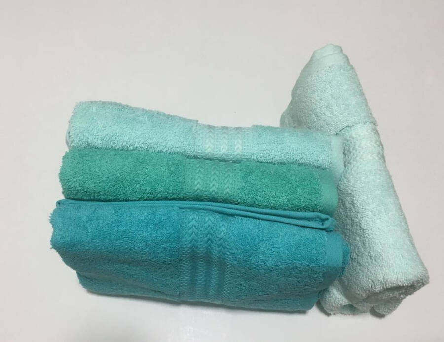 Hobby Rainbow 4-Piece 50x90 Towel Set Aqua Green - 11