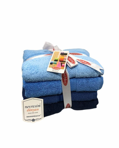 Hobby Rainbow 4-Piece 50x90 Towel Set Blue - 5