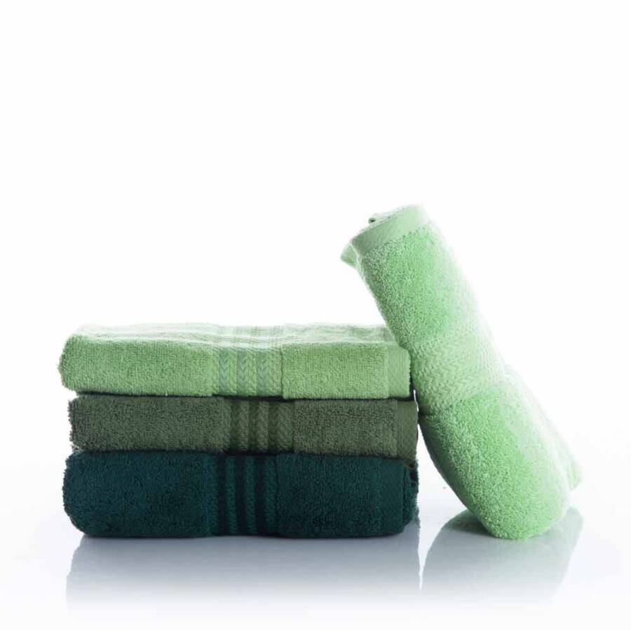 Hobby Rainbow 4-piece 50x90 Towel Set Green - 9