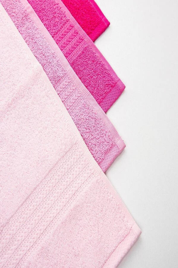 Hobby Rainbow 4-Piece 50x90 Towel Set Pink - 10