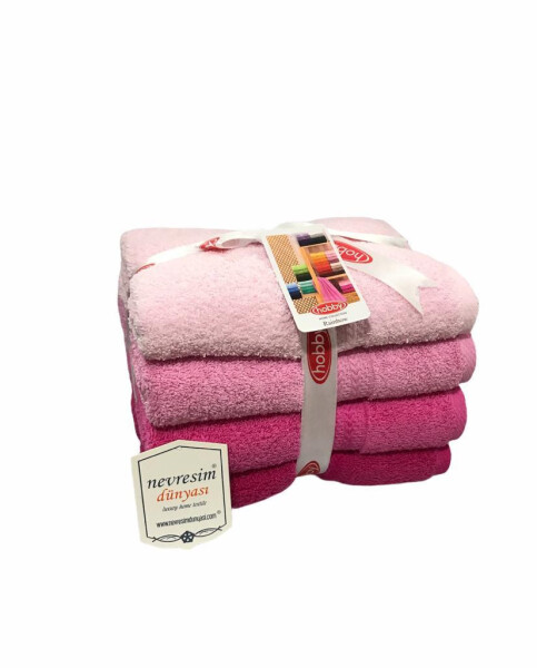 Hobby Rainbow 4-Piece 50x90 Towel Set Pink - 12