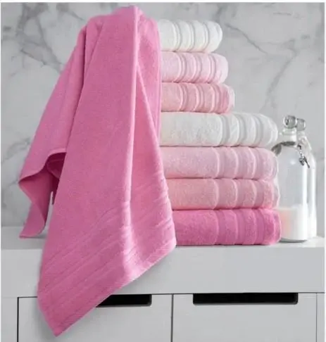 Hobby Rainbow 70X140 4-piece Towel Set Pink - NEVRESIMDUNYASI