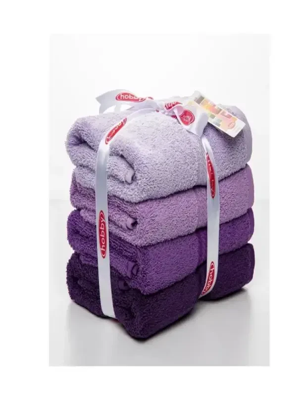 Hobby Rainbow Set of 4 50x90 Towels Purple - 2