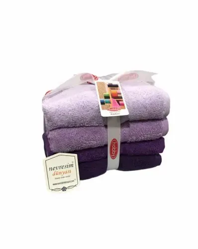 Hobby Rainbow Set of 4 50x90 Towels Purple - 3