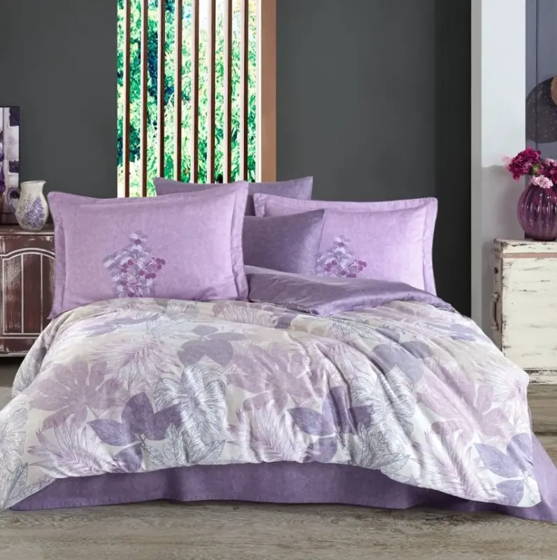 Hobby Satin Bed Set Double Person Juilet Purple - 1