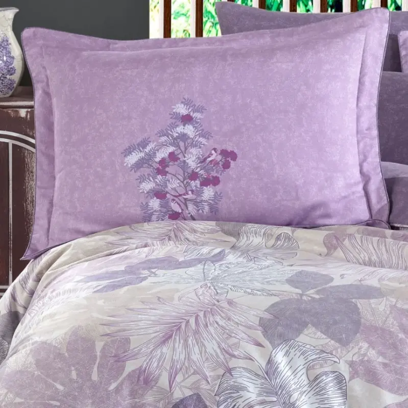 Hobby Satin Bed Set Double Person Juilet Purple - 2