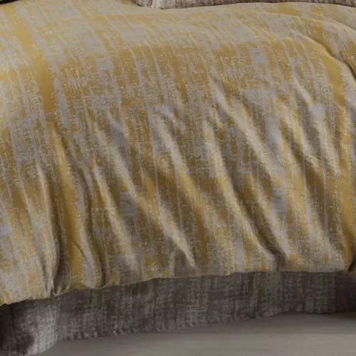 Hobby Satin Double Bed Cover Lydia Gold - NEVRESIMDUNYASI (1)