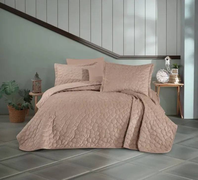 Hobby Silvana Yatak Örtüsü Bej - 1