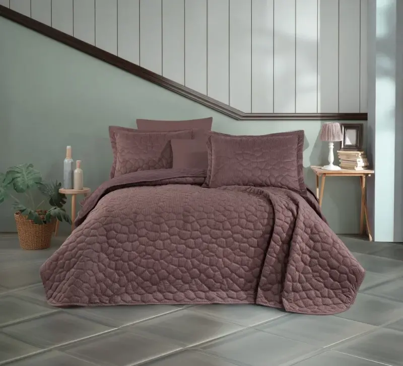 Hobby Silvana Yatak Örtüsü Gülkurusu - NEVRESIMDUNYASI