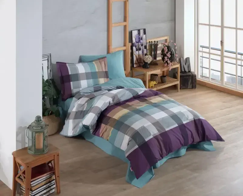 Hobby Single-Person Poplin Bedlinen Set Virginia Burgundy - NEVRESIMDUNYASI