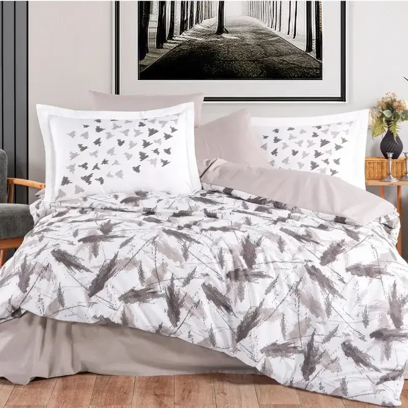 Hobby Single Poplin Duvet Cover Set Silva Stone - 1