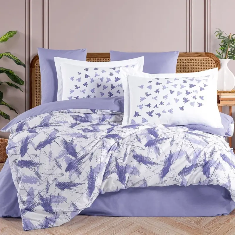 Hobby Single Size Poplin Duvet Cover Set Silva Lila - 1