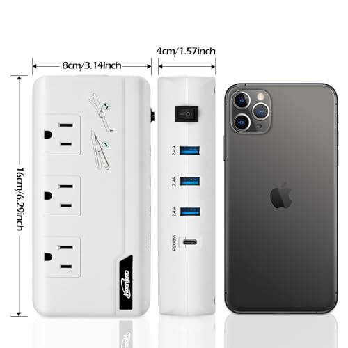 Hoenjuno 230W Voltage Converter 220V to 110V for Hair Straightener/Curling Iron, Travel Plug Adapter for EU/UK/AU/US/in/IT Power Converter Adapter Combo - 6