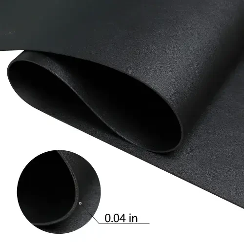 HofferRuffer Desk Pad, Desktop Waterproof Protector Mat for Keyboard and Mouse, Dual Side Use Leather Non Slip Desk Pad for Office and Home (Black, 31.5