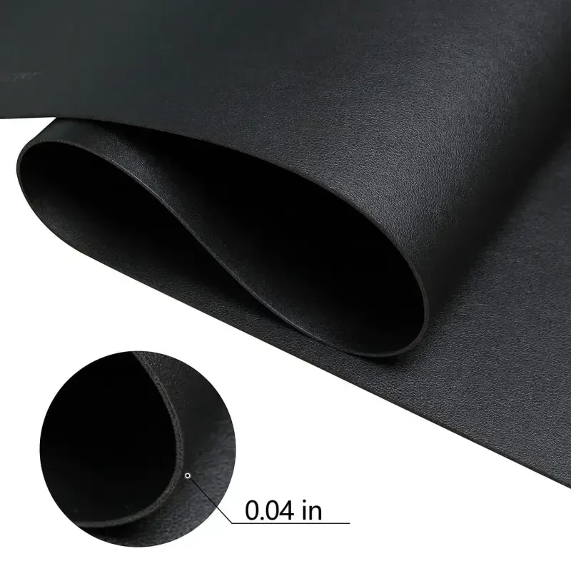 HofferRuffer Desk Pad, Desktop Waterproof Protector Mat for Keyboard and Mouse, Dual Side Use Leather Non Slip Desk Pad for Office and Home (Black, 31.5