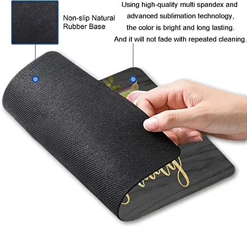 Hokafenle Boss Lady Sichqoncha Pad - Floral Qiziqarli Sichqoncha Mat, Kvadrat Suv o'tkazmaydigan, Ofis noutbuki uchun Sirpanmaydigan Rezina Asos - HOKAFENLE (1)