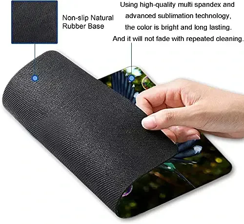 Hokafenle Hummingbird Mouse Mat - Square Waterproof Non-Slip Rubber Base Mouse Pad for Office & Home Laptop - Modazone (1)