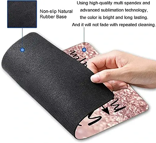 Hokafenle Square Mouse Pad, Galaxy Mouse Pad, Mouse Mat Square Waterproof Mouse Pad Non-Slip Rubber Base MousePads for Office Laptop, Pines Trees - 2