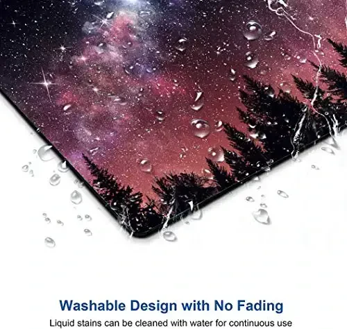 Hokafenle Square Mouse Pad, Galaxy Mouse Pad, Mouse Mat Square Waterproof Mouse Pad Non-Slip Rubber Base MousePads for Office Laptop, Pines Trees - 5