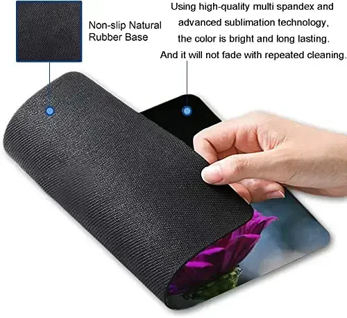 Hokafenle Mouse Pad, Butterfly Mouse Pad with Inspirational Quote Design, Square Waterproof Cloth Mouse Mat Non-Slip Rubber Base Computer MousePads for Office Laptop, Psalm 46: 10 - HOKAFENLE (1)