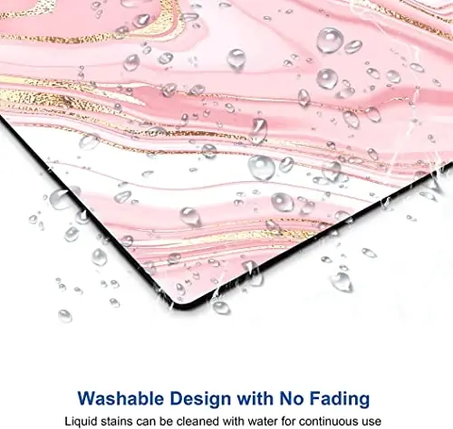 Hokafenle Mouse Pad Marble, Pink Gold Marble Mouse Pad for Women, Square Cute Mouse Mat Waterproof Mousepad Non-Slip Rubber Base Mouse Pads for Wireless Mouse Office Laptop - 5