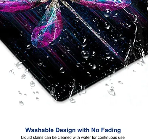 Hokafenle Mouse Pad, Purple Dragonfly Mouse Pad, Square Custom Mouse Mat Waterproof Mousepad Non-Slip Rubber Base MousePads for Office Home Laptop - 5