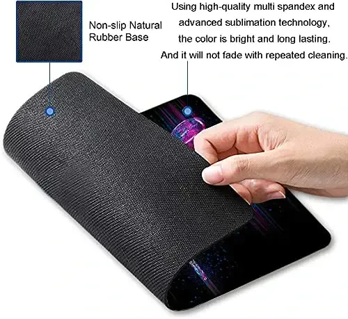Hokafenle Mouse Pad, Purple Dragonfly Mouse Pad, Square Custom Mouse Mat Waterproof Mousepad Non-Slip Rubber Base MousePads for Office Home Laptop - HOKAFENLE (1)