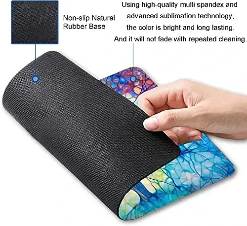 Hokafenle Mouse Pad, Cute Tree of Life Mouse Pad, Square Mouse Mat Design Waterproof Mouse Pads Non-Slip Rubber Base Mousepad for Office Home Laptop, Rainbow Tree - Modazone (1)