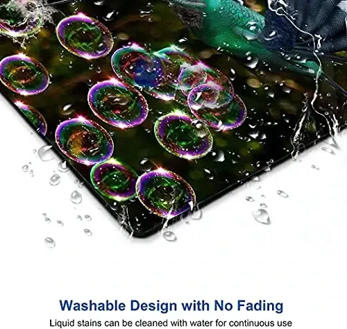 Hokafenle Hummingbird Mouse Mat - Square Waterproof Non-Slip Rubber Base Mouse Pad for Office & Home Laptop - 5