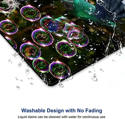 Hokafenle Hummingbird Mouse Mat - Square Waterproof Non-Slip Rubber Base Mouse Pad for Office & Home Laptop - 5