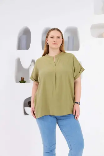 Hokim Yoqa Katta Razmer Bluz Zaytun - 1