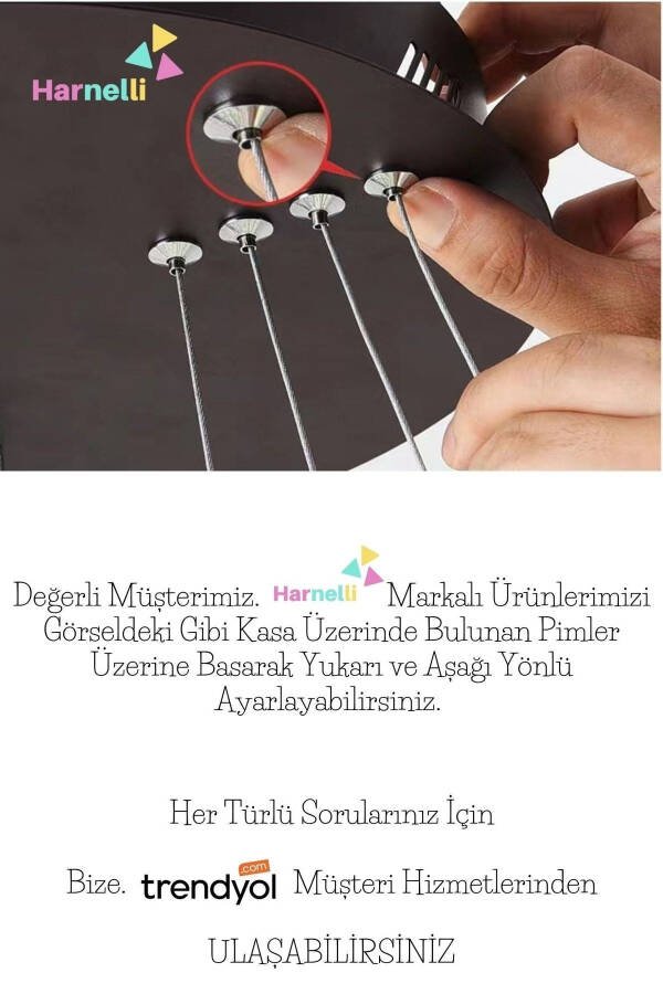 Hol Antre Oturma Odası Beyaz Işık Tekli Ledli Avize Gümüş Renk-Gri - 11