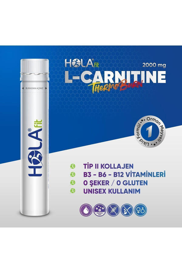 Hola Fit L-Carnitine 2000 Mg Type 2 Collagen / 15 Shot Forest Fruit - 8