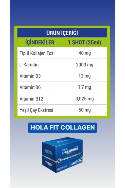 Hola Fit L-Karnitin 2000 Mg 2-turi Collagen / 15 Shot O'rmon Mevasi - 5