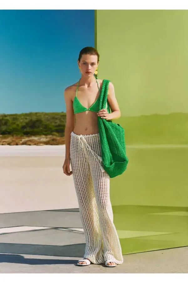 Holed Knit Trousers - 7